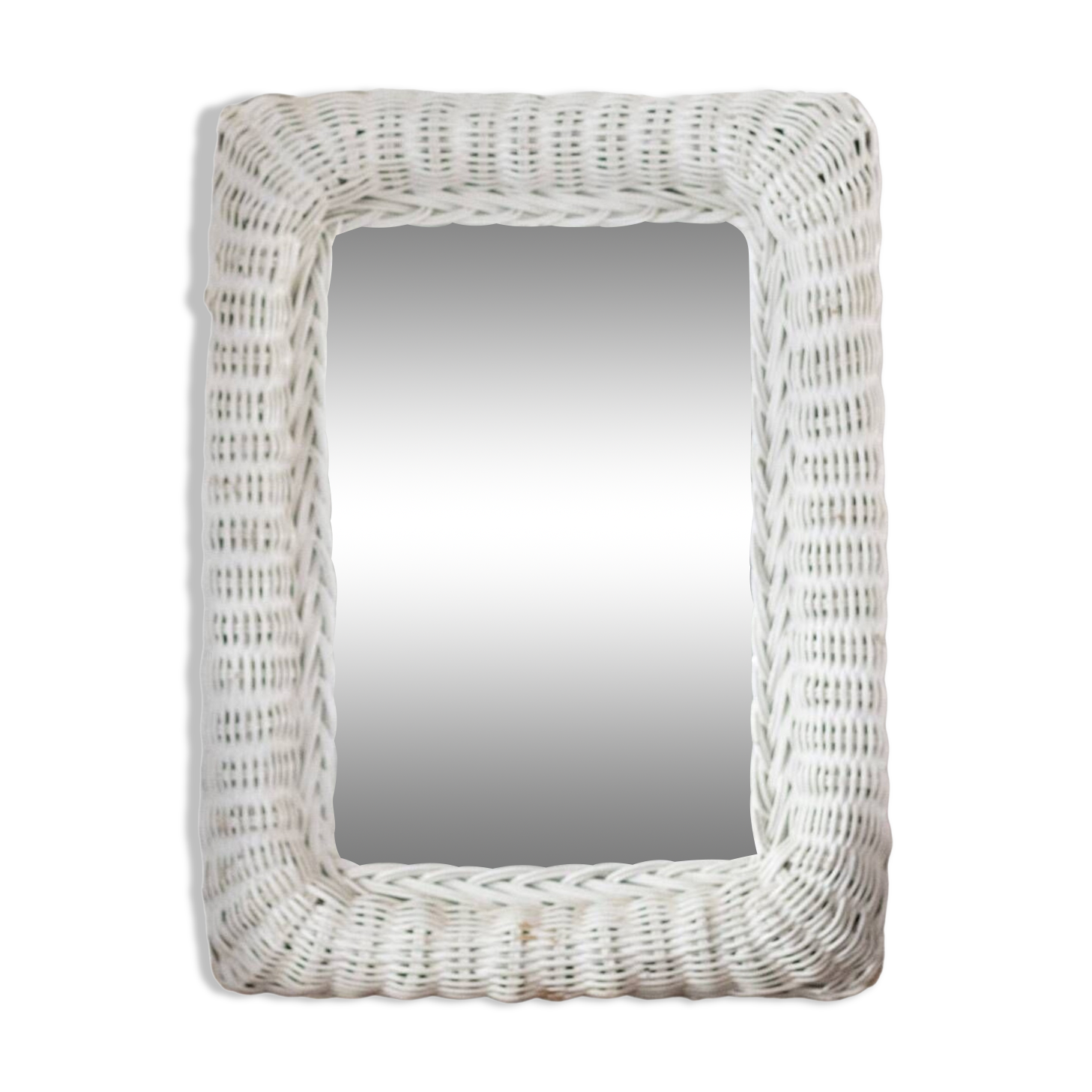 Vintage rattan mirror