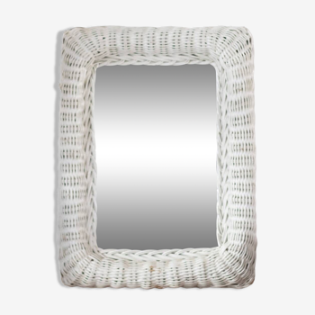 Vintage rattan mirror