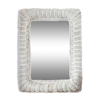 Vintage rattan mirror