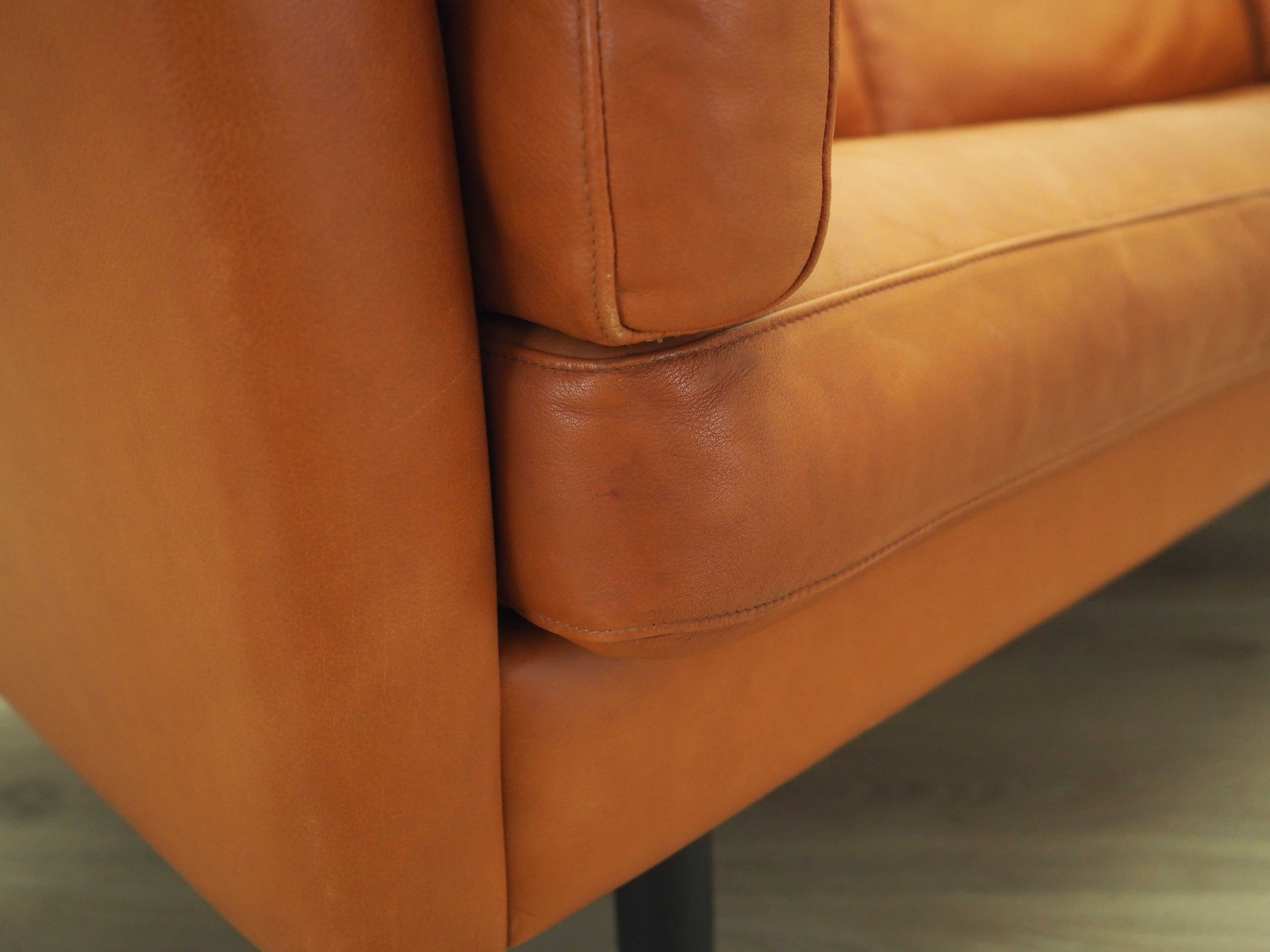 Leather sofa, danish design, 1960s, production: denmark