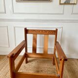 Fauteuil en pin vintage 70/80
