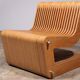 Vintage Beech Plywood Lounge Chair with Bolt Construction