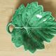 Sarreguemines barbotine, butter dish, pocket emptier, vine leaf