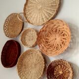 Composition of Vintage rattan baskets