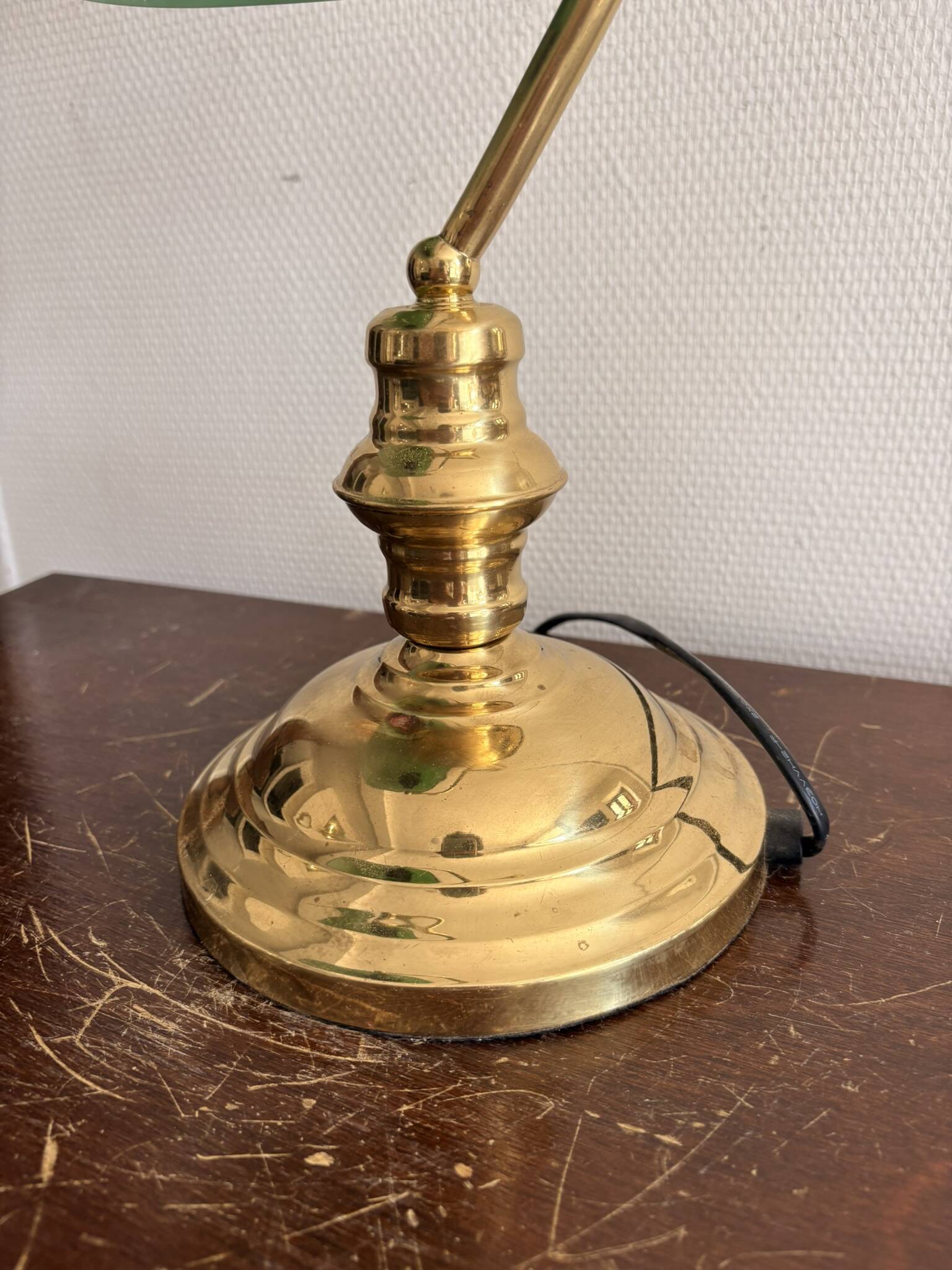 Old Notary Lamp Banker Desk Opaline Green Emeralite