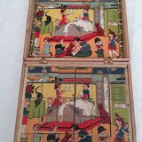 Ancienne boite de cubes en bois