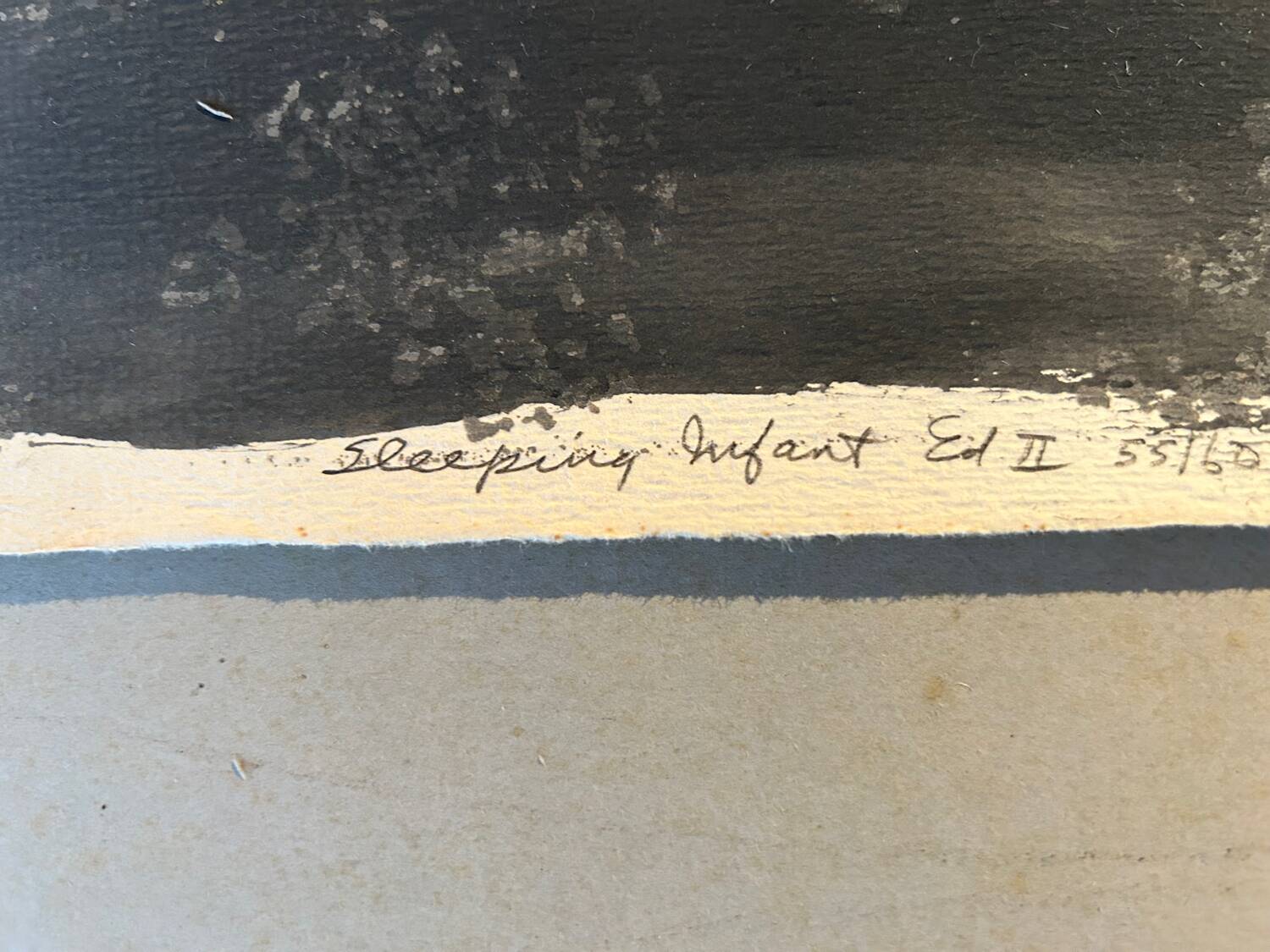 Lithographie originale Sleeping Infant édition II de Gregorio Prestopino numérotée et signée. 55/60 vers 1960.