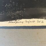 Lithographie originale Sleeping Infant édition II de Gregorio Prestopino numérotée et signée. 55/60 vers 1960.