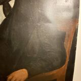 Tableau ancien, portrait de Louis Vallez (1807-1857) ,XIX siècle