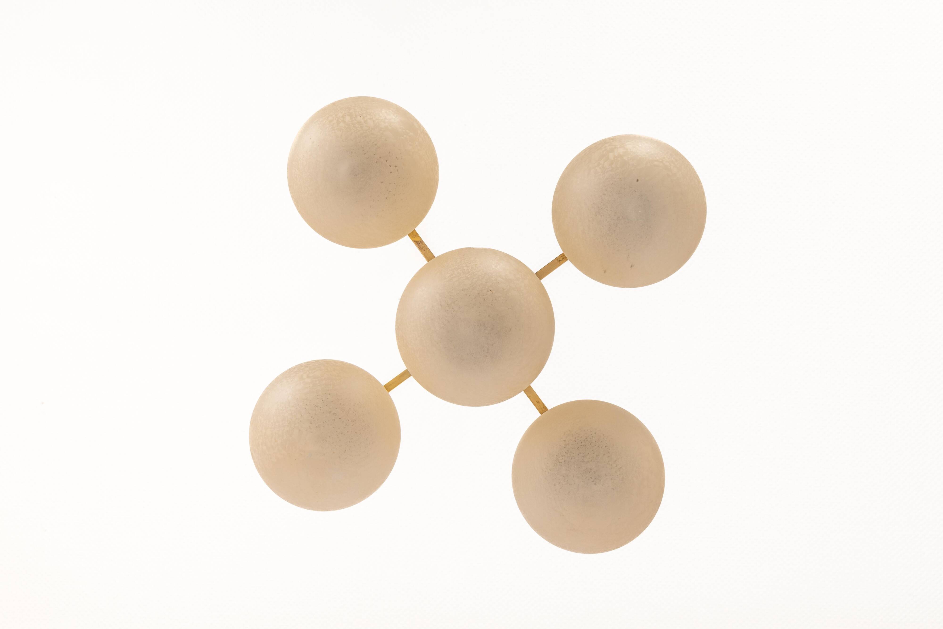 Sciolari chandelier in brass, Italy, 1960s.