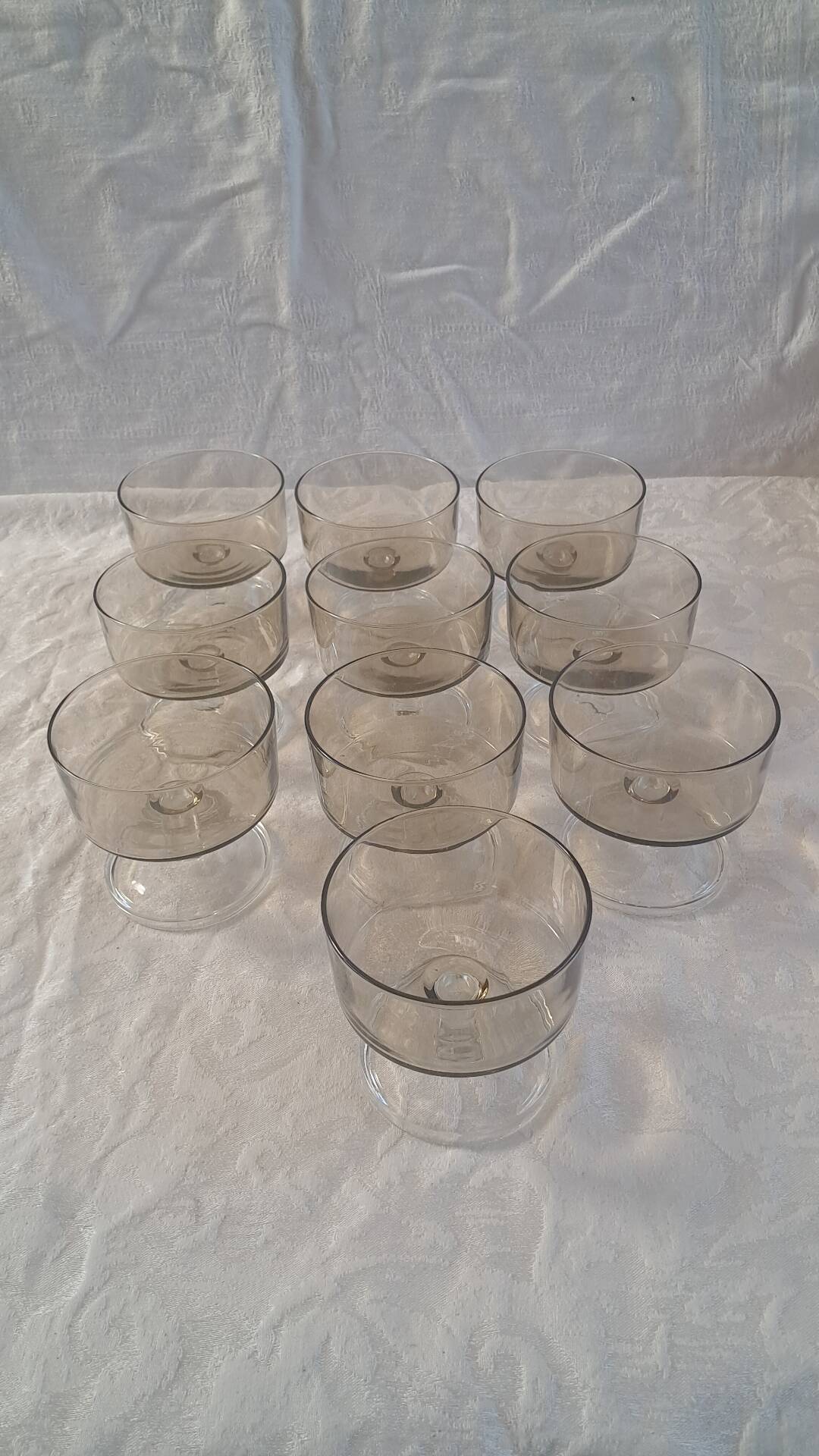 10 coupes en verre fumé