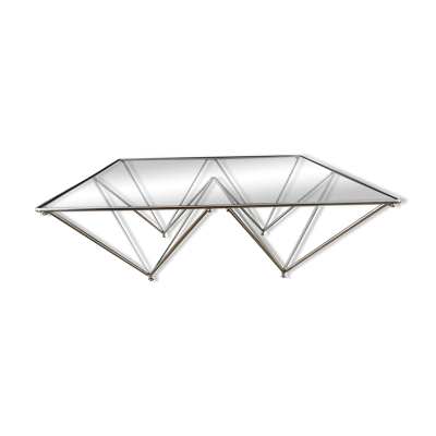 Paolo Piva style glass coffee table