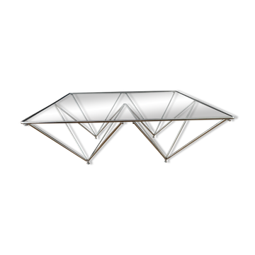 Paolo Piva style glass coffee table