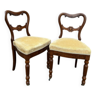 2 old carved chairs