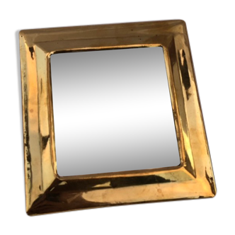 Moroccan square brass mirror  9x9cm