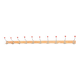 school coat rack / changing room with 10 red ball hooks