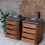Vintage bedside table in Empire / Art Deco style