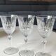 Set of 6 Large Red Wine Glasses. Bohemian Crystal. Diamond-tipped.
