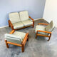 Seating set by Dyrlund, teak and leather, 1960s