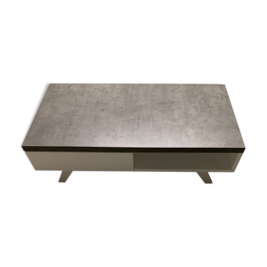 table basse effet marbre