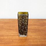 Brutalist bubble glass vase from the German space age mid-century by Emil Funke for Gral, 1960s.