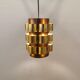 Danish hanging lamp from the 70s, in thin cut metal.