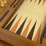 Wooden chess and backgammon set