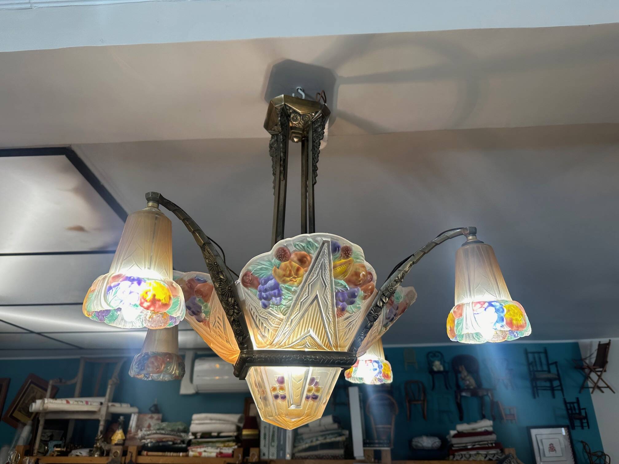 Very beautiful Art Deco chandelier.