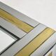 Square coffee table in brass, chrome and glass by Renato Zevi, Italy, 1970s
