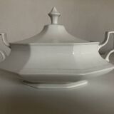 Neo Classic Greek Revival Octagonal Beaded English Earthenware Centerpiece