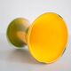 Vase artistique vert et jaune fait main, milieu du XXe siècle, Europe, 1960