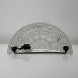 Art Deco half-dome pressed glass wall lamp