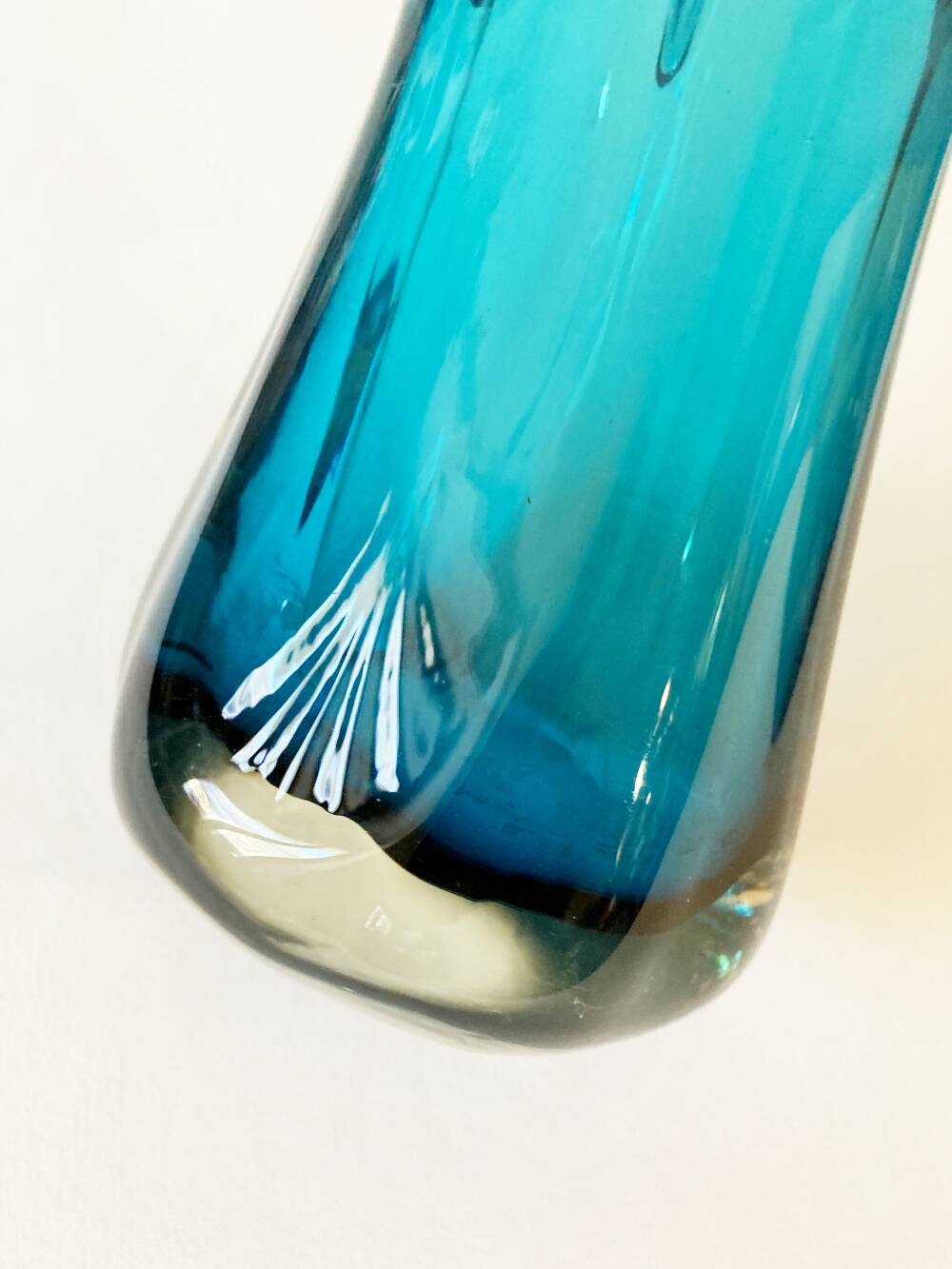 Art Deco Murano glass trilobe vase