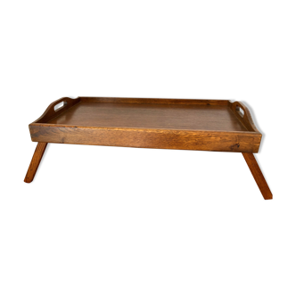 Plateau en bois vintage années 60