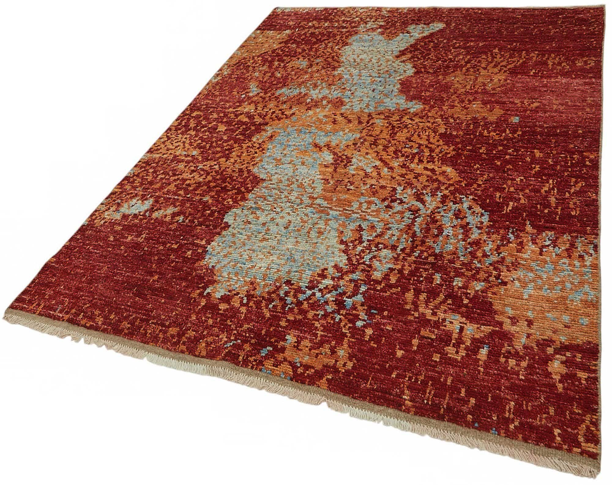 Handmade Tribal Decorative 168 cm x 236 cm Red Wool Carpet