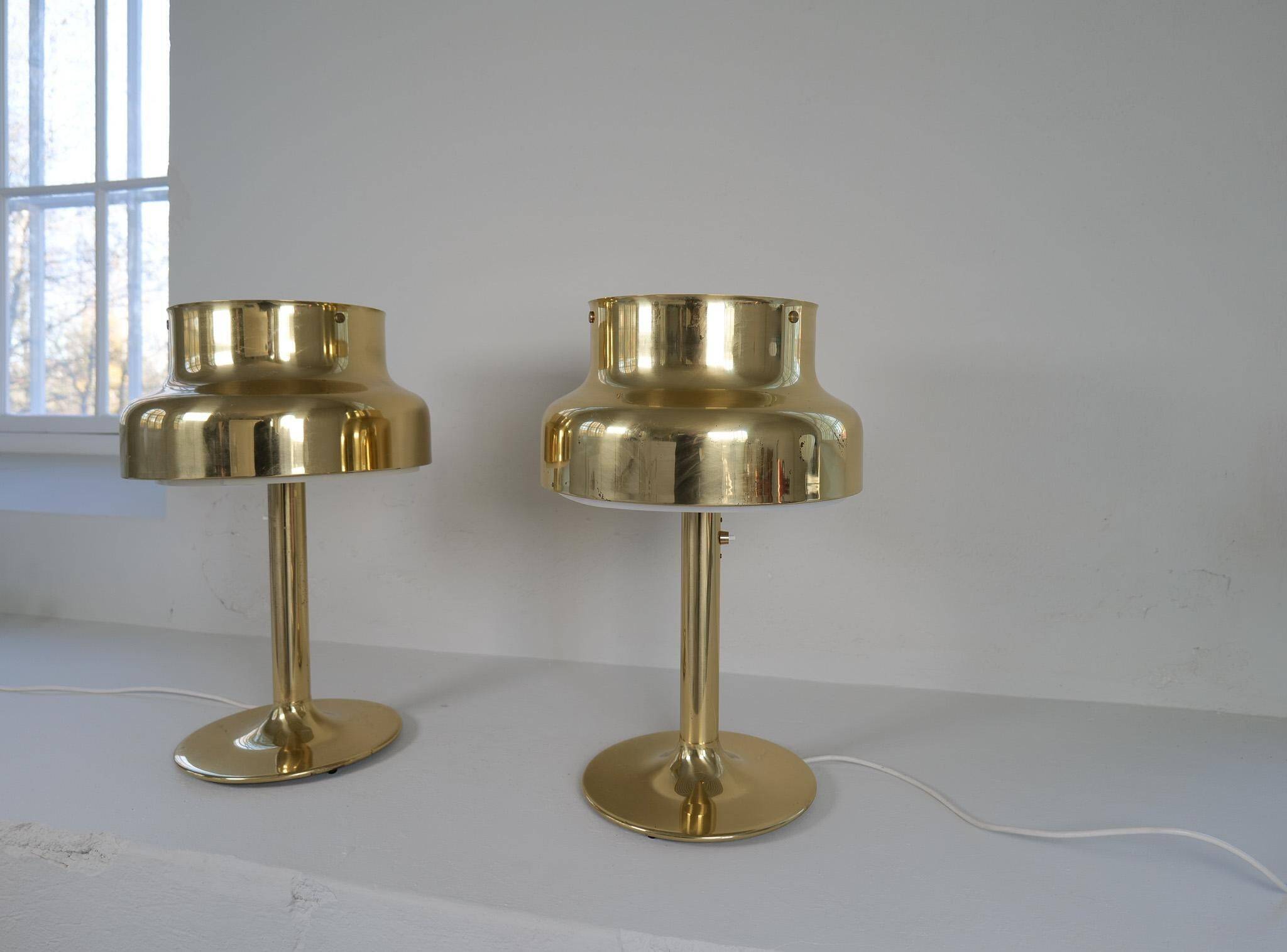 Pair of "Bumling" table lamps mid-century modern Ateljé Lyktan, 1960s