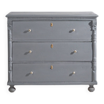 Grande commode ancienne à trois tiroirs (vers 1920)