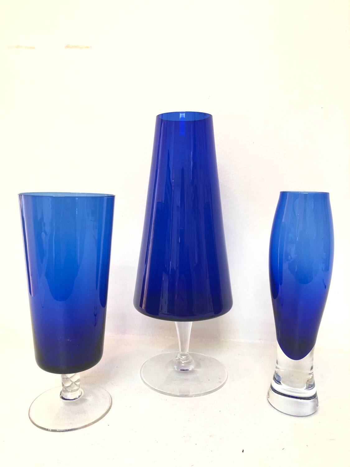 Coupe bleue verre Murano, 1970