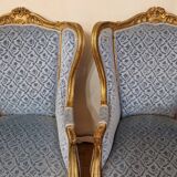 Pair of gilded bergere armchairs