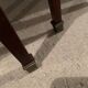 3 nesting tables in green marble and mahogany
