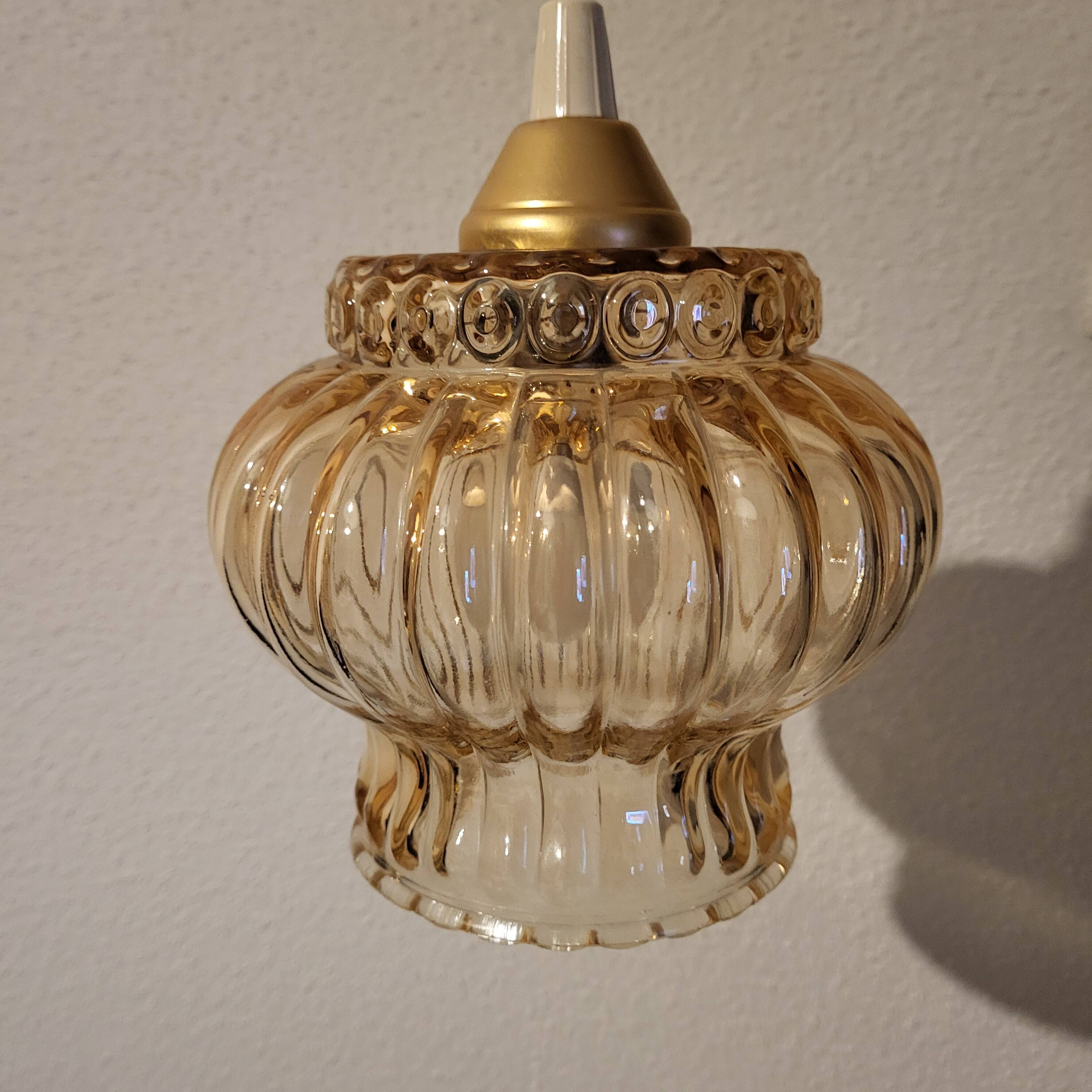 amber space age globe suspension, 1970