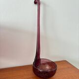 Vintage punch service – Hand-blown bubble glass, bowl or ladle