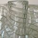Filigree glass vase in the shape of a handkerchief with a corolla-shaped neck, Murano style