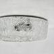 Mid-century Hillebrand iced glass ceiling lamp, 1970s
