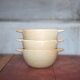 Set of 3 vintage village stoneware bowls, breakfast bowl, vintage ear bowl.