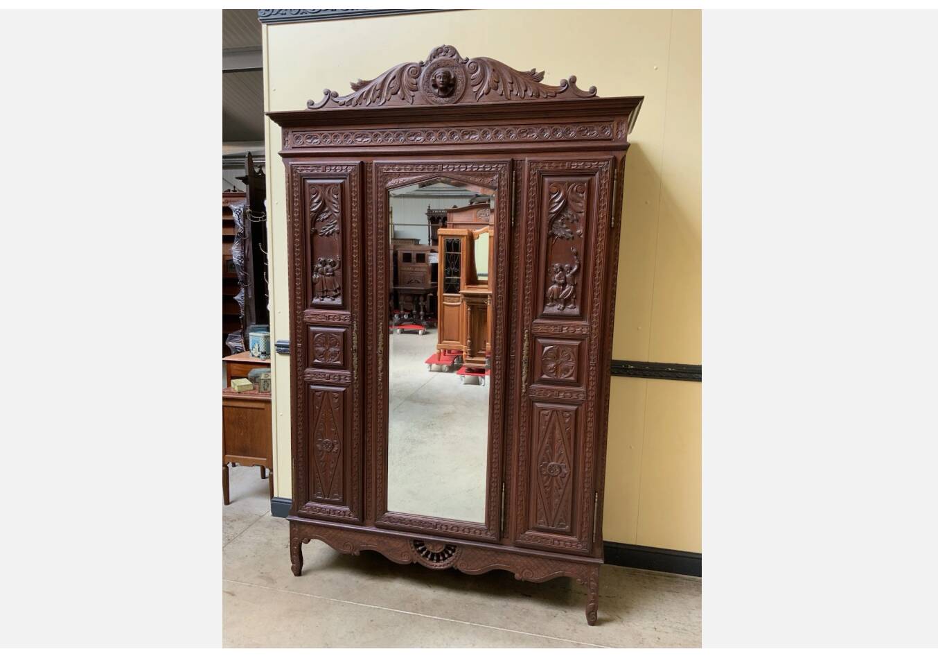 Antique wardrobe, coat cupboard