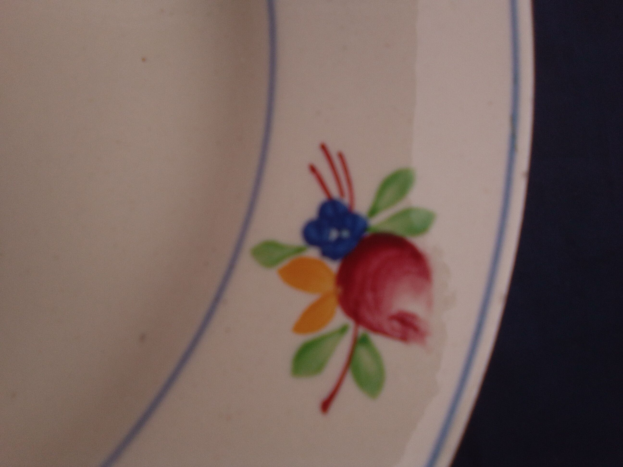 Plate in Gien earthen earthen model Nice diam 22.5 cm