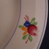 Assiette en faïence de Gien modèle Nice diam 22,5 cm
