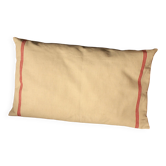 Coussin Torchon ancien bandes rouges