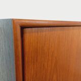 Vintage Scandinavian modernist wardrobe in teak and metal from the 1960s.